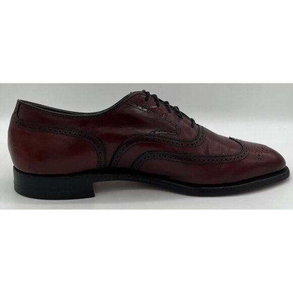 Vintage Johnston & Murphy Aristocraft Oxblood Shell Cordovan Wingtip Shoes 12AAA - Picture 6 of 12